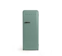CREATE / RETRO FRIDGE 150 BLACK/Frigorifero verde salvia con maniglia nera e congelatore 281L / 102W, 150cm, 3 ripiani, regolatore di temperatura, portabottiglie, 60x60x150cm