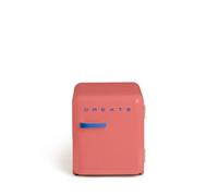 CREATE / RETRO FRIDGE 50 COBALTO/Frigorifero terracotta con maniglia blu cobalto / 85W, minibar, un ripiano, design retro, 50 cm, due mensole, capacità di 48L, basso consumo, 50x44x49,8 cm