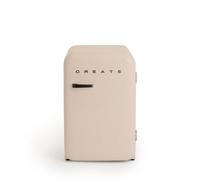 CREATE / RETRO FRIDGE 83.5 BLACK/Frigorifero sabbia con maniglia nera / 98W, basso consumo, 2 ripiani, regolatore di temperatura, portabottiglie, dimensioni 56x54x84 cm