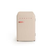 CREATE / RETRO FRIDGE 83.5 TERRACOTTA/Frigorifero sabbia con maniglia nera / 98W, basso consumo, 2 ripiani, regolatore di temperatura, portabottiglie, dimensioni 56x54x84 cm
