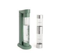 CREATE/SODA MAKER STUDIO/Macchina per acqua frizzante 1L verde salvia + doppia bottiglia 500 ml + 350 ml/Non include bombole di CO2, bottiglia priva di BPA