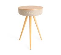CREATE / SPEAKER TABLE/Tavolo Altoparlante legno naturale/Bluetooth e caricabatterie senza fili per smartphone