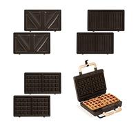 STONE STUDIO - Tostiera Per Panini, Grill E Waffle Con Piastre Intercambiabili Nero