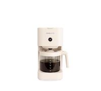 CREATE / THERA DRIP/Macchina per caffè americano con funzione mantenimento calore bianco sporco/Sistema antigoccia, 1,5 litri, caraffa in vetro, 12 tazze, 900W