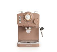 CREATE / THERA RETRO/Macchina da caffè espresso semiautomatica moka opaco e legno / 20 bar, braccio a doppia uscita, serbatoio 1,25L, caffè macinato e cialde ESE 55mm, con vaporizzatore, 1100W
