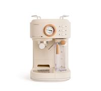 CREATE / THERA RETRO PRO/Caffettiera Express semiautomatica Sabbia / 20 bar, serbatoio latte, vassoio antigoccia, due uscite, capacità 1,5 l, per caffè macinato, 1250 W