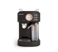 CREATE THERA RETRO PRO/Macchina per caffè espresso semiautomatica nera/20 bar, Serbatoio per latte, vassoio antigoccia, due versi, capacità 1,5 l, per caffè macinato, 1250 W