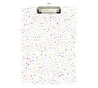 Create-un-seamless-pattern-con-colorato-confetti-sprinkles-and-dots-sparsi-casual-on-a-bianco-ba Acrilico Appunti per infermieri e ufficio, lavagna clip in plastica con clip a basso profilo, gancio