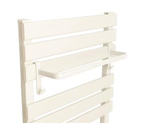 CREATE / WARMTOWEL Pro + Ripiano/Portasciugamani elettrico con riscaldamento in ceramica con ripiano 1 barra con ganci, bianco/WiFi, 500-1500 W, due potenze, tecnologia PTC, per soggiorni fino a 12 m²