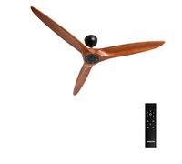 CREATE / WIND CENTURY L/Ventilatore da soffitto nero legno scuro con telecomando / 40W, Silenzioso, Ø152 cm, 6 velocità, programmabile, funzione estate-inverno
