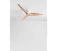 CREATE / WIND CENTURY M/Ventilatore da soffitto bianco legno chiaro con telecomando / 40W, Silenzioso, Ø132 cm, 6 velocità, programmabile, funzione estate-inverno
