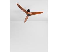 CREATE / WIND CENTURY M/Ventilatore da soffitto nero legno scuro con telecomando / 40W, Silenzioso, programmabile, Ø132 cm, 6 velocità, funzione estate-inverno