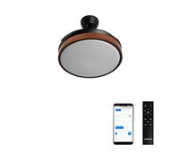 CREATE / WIND CLEAR M/Ventilatore da soffitto con luce legno scuro con telecomando e Wifi / 40W, Ø108 cm, pale retrattili, 6 velocità, funzione estate-inverno