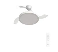 WIND CLEAR STUDIO - Ventilatore Da Soffitto 40W Silenzioso Con Pale Retrattili E Luce LED, Varie Dimensioni Telecomando
