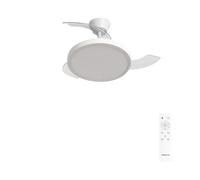 CREATE / WIND CLEAR STUDIO S/Ventilatore da soffitto con luce bianco con telecomando / 40W, Temporizzatore, Ø 91 cm, 6 velocità, pale retrattili, 3 temperature di luce, funzione estate-inverno