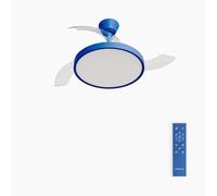 WIND CLEAR STUDIO - Ventilatore Da Soffitto 40W Silenzioso Con Pale Retrattili E Luce LED, Varie Dimensioni Telecomando