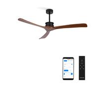 CREATE / WIND LARGE DC/Ventilatore da soffitto con WIFI XL, con motore DC n Nero