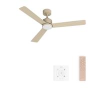 CREATE / WIND MODERN M/Ventilatore da soffitto con luce sabbia con controllore a muro e telecomando / 40W, Luce LED 3 temperature, Ø132 cm, 6 velocità