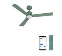 CREATE / WIND MODERN M/Ventilatore da soffitto con luce verde salvia con WiFi e telecomando / 40W, Luce LED 3 temperature, Ø132 cm, funzione estate-inverno