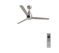 WIND STEEL - Ventilatore Da Soffitto Silenzioso 40W Ø132 Cm Senza Luce