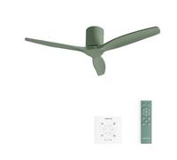 CREATE / WINDCALM M/Ventilatore da soffitto ABS verde sage con controllore e telecomando / 40W, Temporizzatore Ø132 cm, 6 velocità, funzione estate-inverno