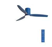 CREATE / WINDCALM M/Ventilatore da soffitto con luce blu cobalto con telecomando / 40W, ABS, Ø132 cm, 6 velocità, 3 temperature di luce, timer, funzione estate-inverno