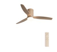 CREATE / WINDCALM M/Ventilatore da soffitto con luce sabbia con telecomando / 40W, Silenzioso, ABS, Ø132 cm, 6 velocità, 3 temperature di luce, timer, funzione estate-inverno
