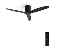 CREATE / WINDCALM NATURAL WOOD M/Ventilatore da soffitto nero e telecomando / 40W, Temporizzatore, Ø132 cm, 6 velocità, silenzioso, funzione estate-inverno