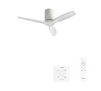 CREATE / WINDCALM S/Ventilatore da soffitto ABS bianco con controllore e telecomando / 40W, Silenzioso, Ø112 cm, 6 velocità, temporizzatore, funzione estate-inverno