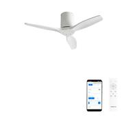 CREATE / WINDCALM S/Ventilatore da soffitto ABS bianco con Wifi e telecomando / 40W, Silenzioso, Ø112 cm, 6 velocità, temporizzatore, funzione estate-inverno