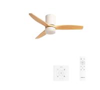 WIND CALM - Ventilatore Da Soffitto Silenzioso Da 40W Con Pale Tecniche In ABS Di Varie Dimensioni Controllo A Parete + Telecomando
