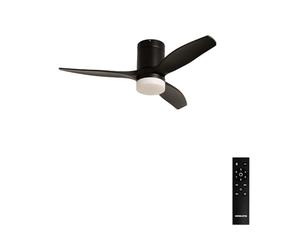 CREATE / WINDCALM S/Ventilatore da soffitto ABS con luce nero con telecomando / 40W, Silenzioso, Ø112 cm, 6 velocità, 3 temperature di luce, temporizzatore, funzione estate-inverno