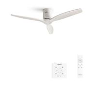 CREATE / WINDCALM/Ventilatore da soffitto ABS bianco con controllore e telecomando / 40W, Silenzioso, Ø132 cm, 6 velocità, temporizzatore, funzione estate-inverno