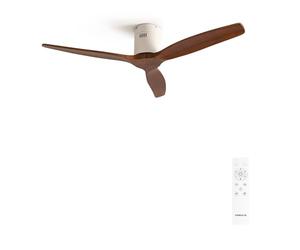 CREATE / WINDCALM/Ventilatore da soffitto bianco pale ABS scuro con telecomando / 40W, Silenzioso, Ø132 cm, 6 velocità, ABS, timer, funzione estate-inverno