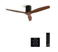 CREATE / WINDCALM/Ventilatore da soffitto nero pale ABS scuro con controllo e telecomando / 40W, Silenzioso, Ø132 cm, 6 velocità, timer, funzione estate-inverno