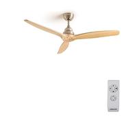 WIND WOOD - Ventilatore Da Soffitto 75W Silenzioso Ø132 Cm 100% Legno Senza Luce