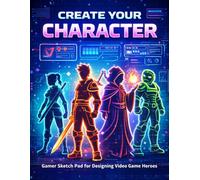 Create Your Character Sketch Pad: Gamer Drawing Notebook for Designing Video Game Heroes Ages 6-12 | 100 Blank Pages | Large 8.5" x 11" Sketchbook