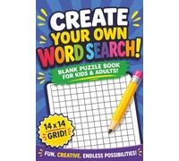Create Your Own Wordsearch Puzzle Book for Kids & Adults: Blank Crossword Grids for Making, Solving & Learning Word Games at Home or School