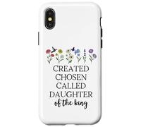Created Chosen Called Daughter of King Bible Verse Christian Custodia per iPhone X/XS