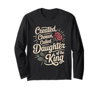 Created Chosen Called Daughter of King Christian Jesus God Maglia a Manica