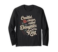 Created Chosen Called Daughter of King Christian Jesus God Maglia a Manica