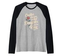 Created Chosen Called Daughter of King Christian Jesus God Maglia con Maniche Raglan