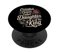Created Chosen Called Daughter Of King Christian Jesus God PopSockets PopGrip Adesivo