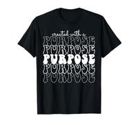 Created with A Purpose Ephesians 2:10 Groovey Christian Maglietta