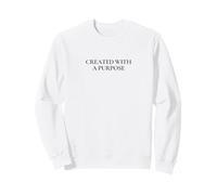 Created with A Purpose - Trendy Minimalist Christian White Felpa