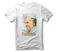 Createe T-Shirt Personalizzata con Stampa Grazie Papa Francesco - Tributo per Il Santo Padre della Gente