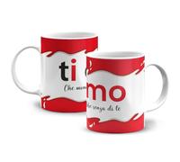 Createe Tazza SAN VALENTINO - Tazza Ti amo - Tazza Innamorati - Regalo per amore - Che mondo sarebbe senza di te? - Tazza Compleanno - lavabile in Lavastoviglie