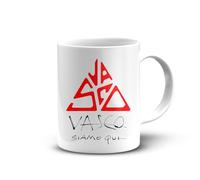 Createe Tazza Vasco Rossi Siamo qui mug per la colazione, caffè, the, acqua (Bianco)