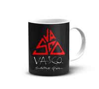 Createe Tazza Vasco Rossi Siamo qui mug per la colazione, caffè, the, acqua (Nero)