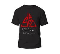 Createe Vasco Rossi t Shirt - Maglietta Siamo Qui 100% Cotone (M, Nera)